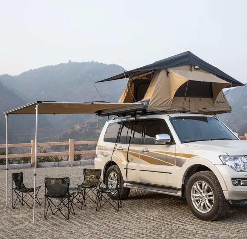 Canvas Waterproof All Season Roof Top Tent with Ladder and Storage Pockets